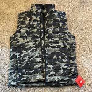 Mens Small North Face Camouflage Goose Down Vest